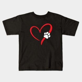 Heart & Paw Print Kids T-Shirt